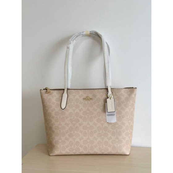 Signature Zip Top Tote Bag